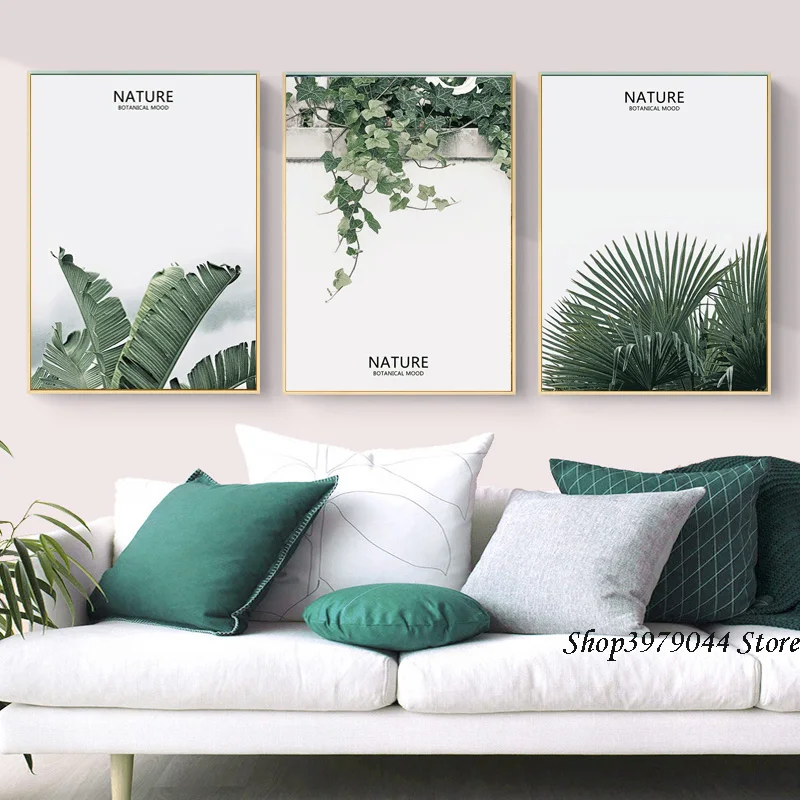 Куадросские настенные художественные картины на холсте скандинавские Зеленые