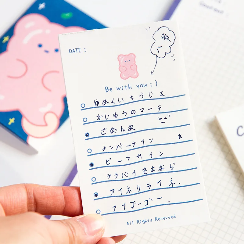 SIXONE 30 листов Творческий Медведь авокадо хлеб записную книжку Kawaii сообщение план