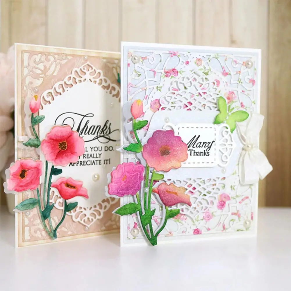 Прозрачный в форме металлического цветка резки шаблон-заготовка для ручная