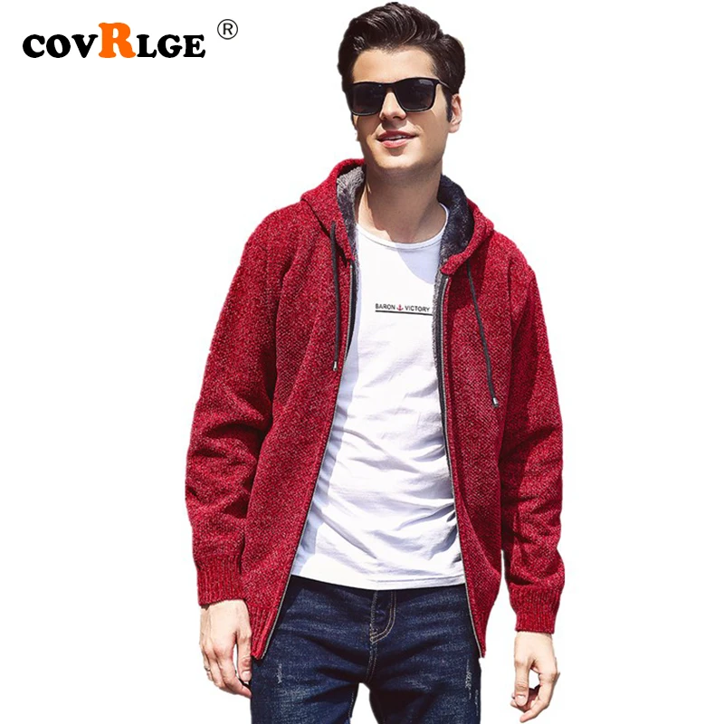 Новый Мужской флисовый свитер осень зима теплое кашемировое платье тонкая