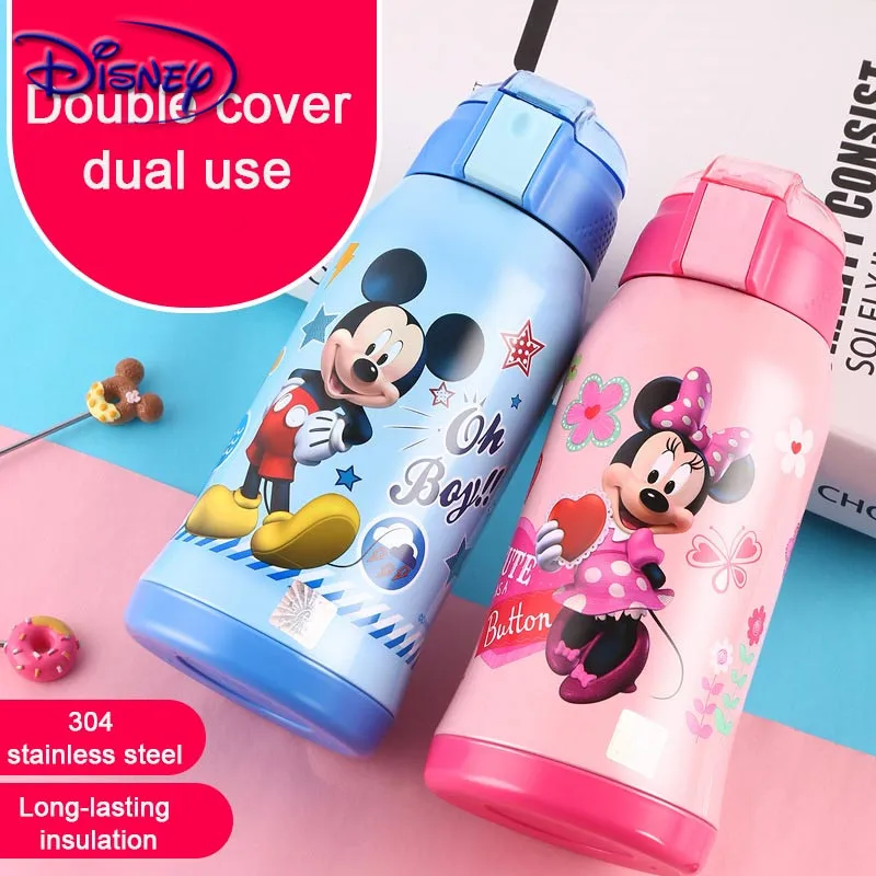 Disney 600ML Children's Ice Romance Mug Aisha Princess Stainless Steel Insulation Kettle Anna Cup with Straw | Мать и ребенок