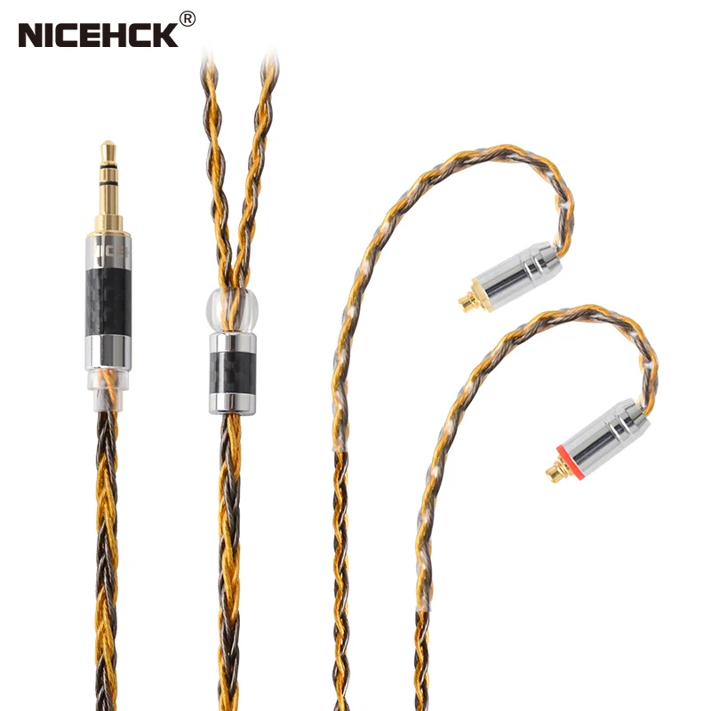NiceHCK C8 1 8 Core посеребренный и медный смешанный кабель для наушников 3 5/2 5/4 4 мм MMCX/NX7