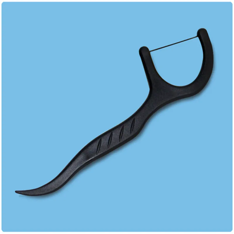 

Fine bamboo charcoal wire floss dental floss stick 50 boxed bow-shaped toothpicks high-end dental floss stick oral gift