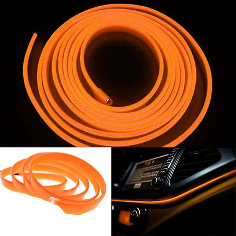 

New Glow EL Wire RopeCable USB Car DC12V Cigarette For Car Decoration Party 2M Waterproof LED Strip Light Neon Light Tube