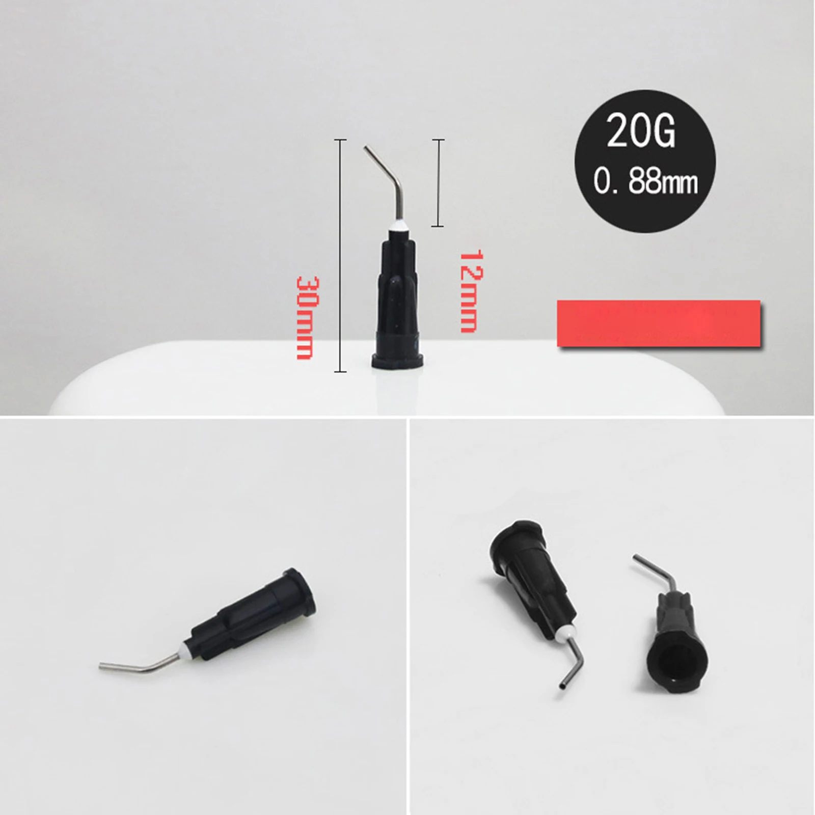 200 шт. одноразовые стоматологические ирригационные иглы черные 20 г