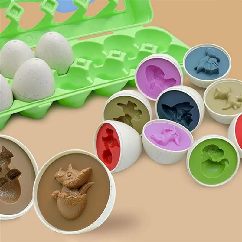 

1 Set Kids Toy Interesting Color Shape Matching Egg Safe Early Educational Toy