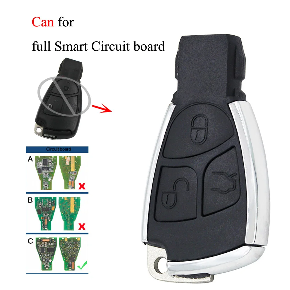 Модифицированный чехол для дистанционного ключа с 3 кнопками Mercedes-Benz ML350 Can полной