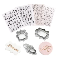 cookie frame fondant cutter alphabet tools set stamp mastic mold cake letter embosser pastry baking accessories confectionery