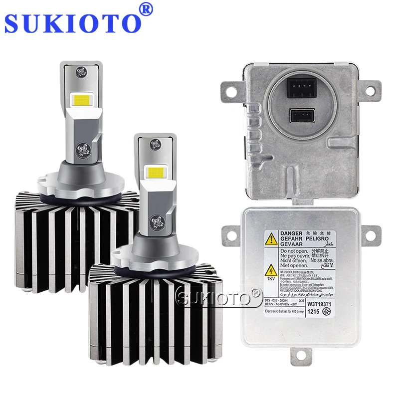 SUKIOTO Play and Plug 55 Вт D1S D3S светодиодный комплект ламп для фар без ошибок Canbus D5S D8S