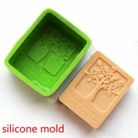 1single mold square tree of heaven 70x55mm tree of life soap silicone mold fudge cake decoration tool craft chocolate candy mold