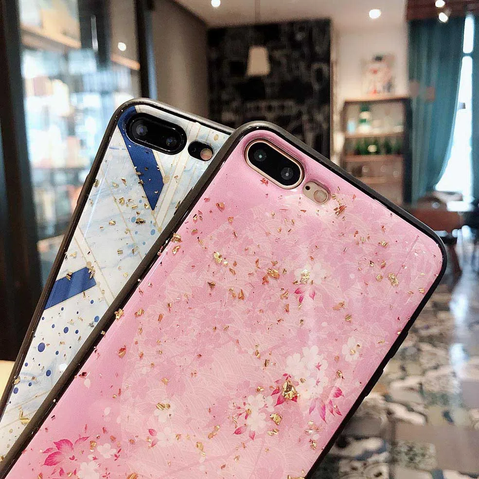Роскошный блестящий чехол для телефона с золотой фольгой iPhone XS Max XR X мягкий из ТПУ