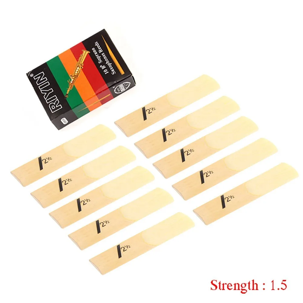 

10pcs Alto Saxophone Reeds Strength 1.5 2.0 2.5 3.0 3.5 4.0 Eb Tone Sax Instrument Reed For Beginners Woodwind Instrument Parts