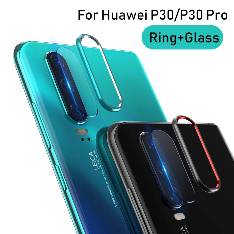 Стекло для камеры Forhuawei P30pro + металлическое кольцо задней линзы P30 pro Защитное