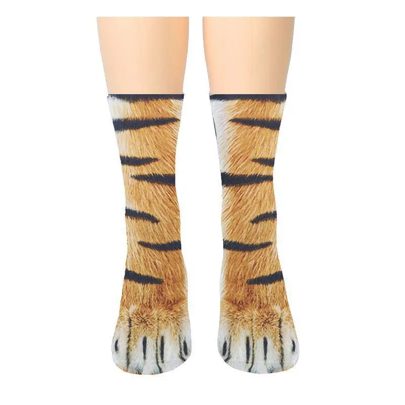 Носки унисекс с 3D принтом животных Длинные хлопковые для косплея собакой