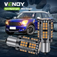 2pcs led turn signal light blub lamp canbus py21w bau15s for mini cooper r56 2006 2013 clubman r55 coupe r58 roadster r59