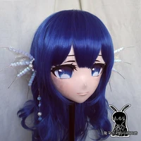 Rabbit 4 Resin Crossdress Pretty Girl Head Lolita Doll Mask Cartoon Anime Wakasagihime Cosplay Kigurumi Mask Crossdresser