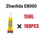 100 шт.упаковка, прозрачные клейкие игрушки Zhanlida E8000 15 мл