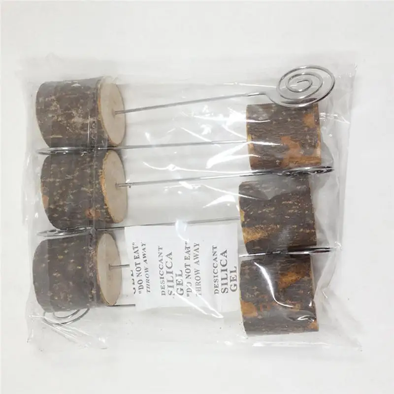 6 шт. из дерева в деревенском стиле держатели для карт указателей мест за столом с