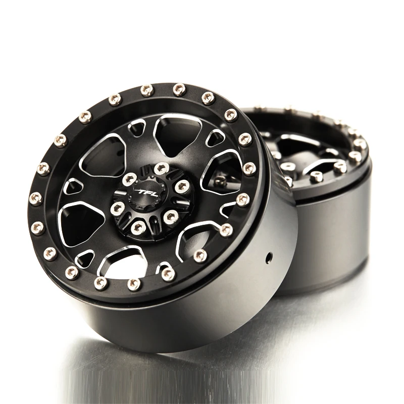 

2pc TFL 1.9" Metal Beadlock Wheel Rims 6-Spoke For 1/10 RC Rock Crawler Axial SCX10 C1401-132
