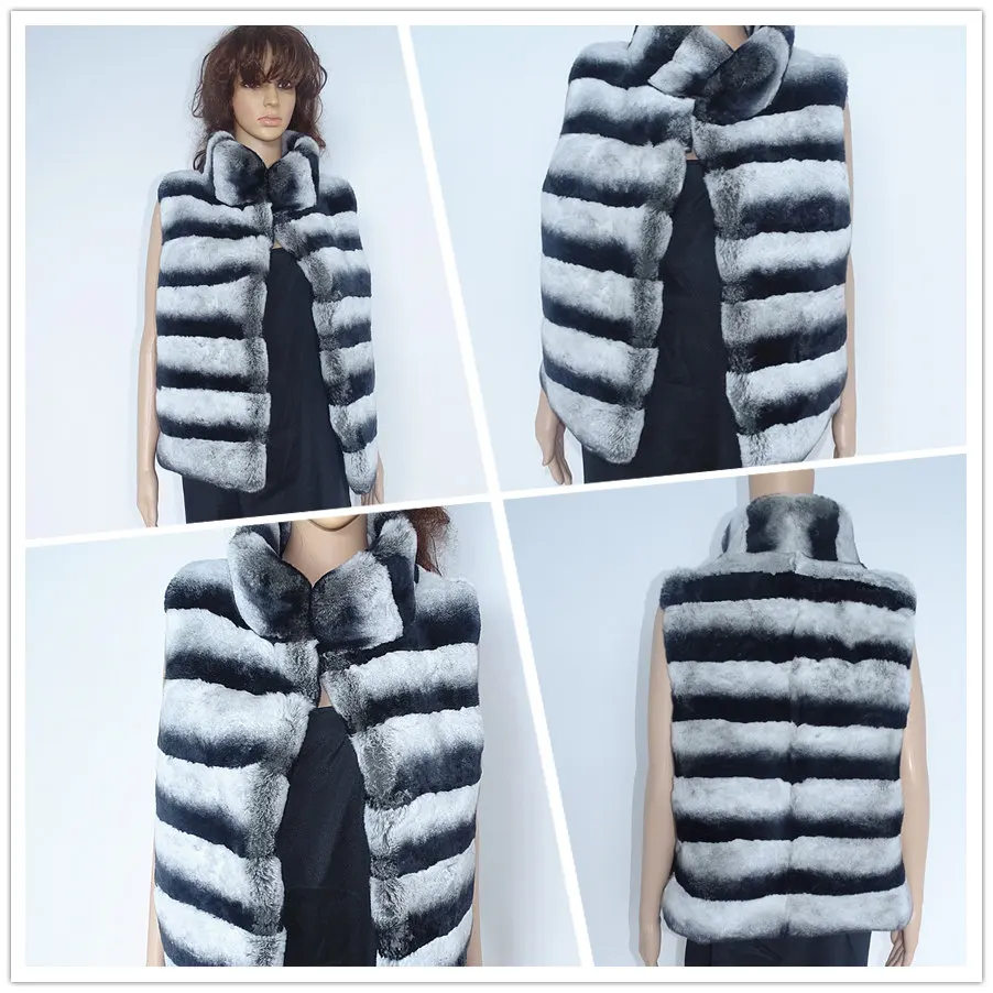 Натуральный женский жилет из кроличьего меха Lexus Rex | Женская одежда