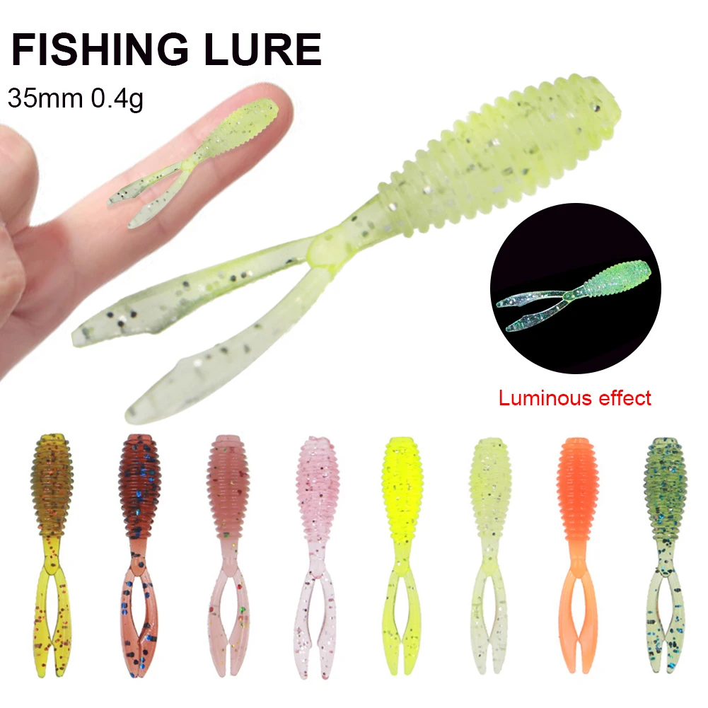 

10 Pcs Fishing Soft Lures 0.4g 35cm Swimbait Split Tail Artificial Wobbler Jigging Shad Worm Bait Hot Product