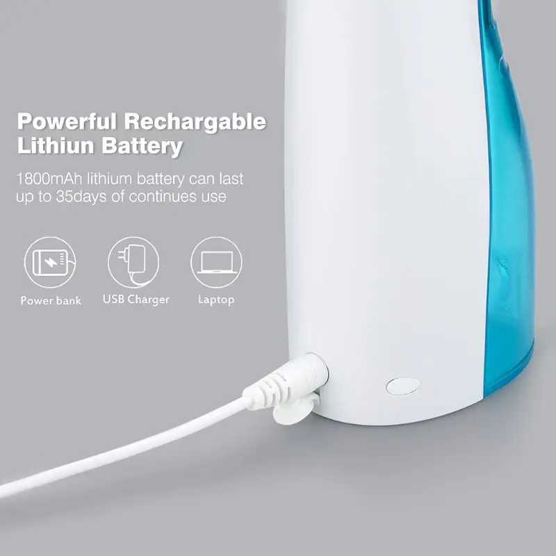 

Cordless Teeth Cleaner, Dental Oral Irrigator USB Rechargeable Electric Dental Flosser for Teeth Braces Bridges Care Home Travel