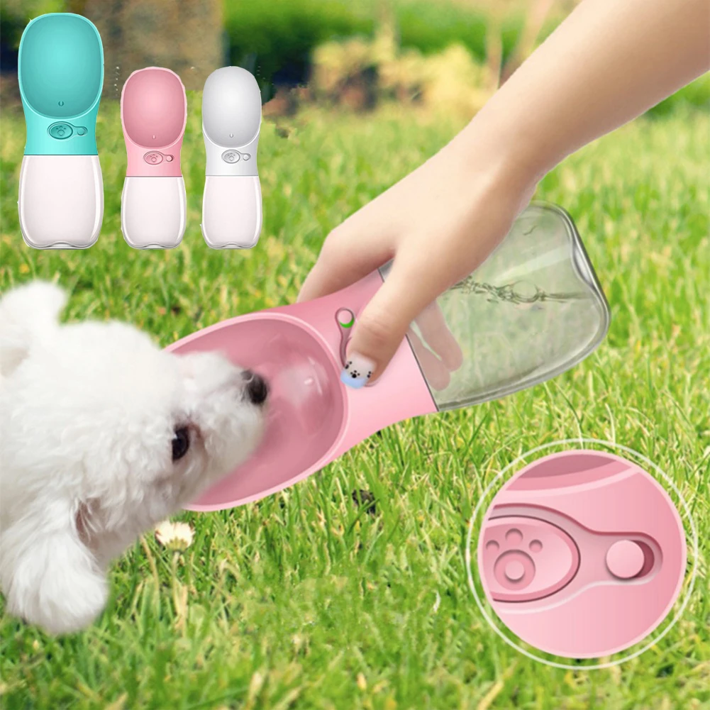 Pet Water Bottle Portable Small Large Dogs Travel Drinking Bowl Puppy Cat Outdoor Squeeze Dispenser Pets Feeder | Дом и сад
