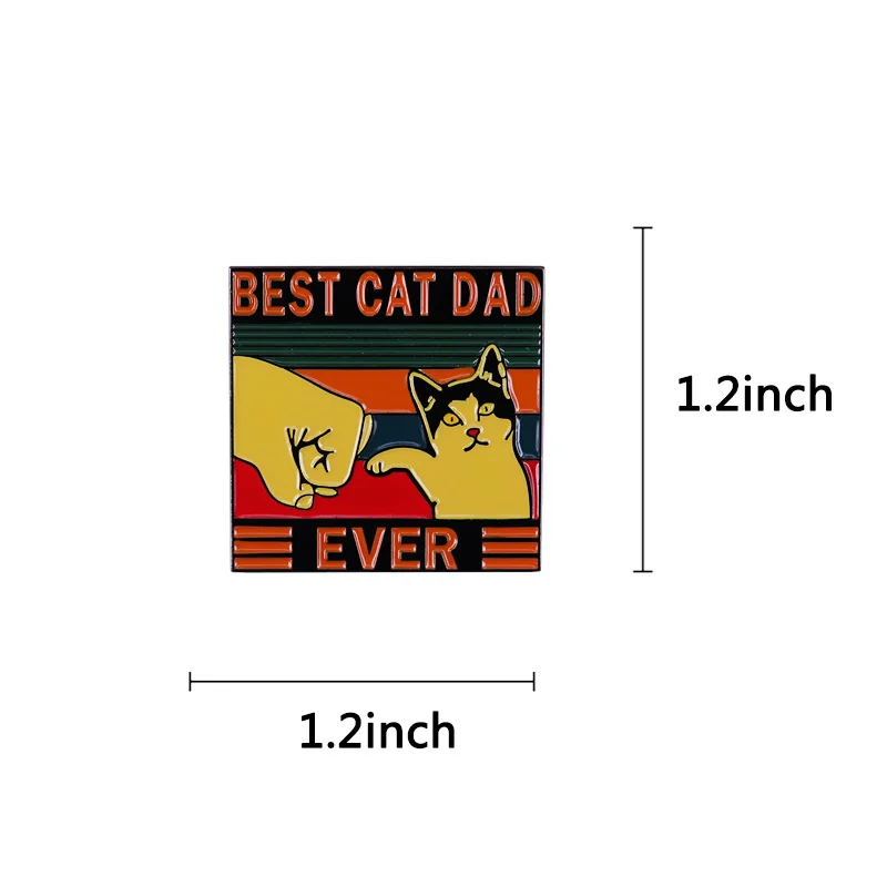 Funny Smudge Cat Daddy Father Day enamel Pin Kitten Meow Gift Humor birthdays Valentine's cat lover brooch | Украшения и