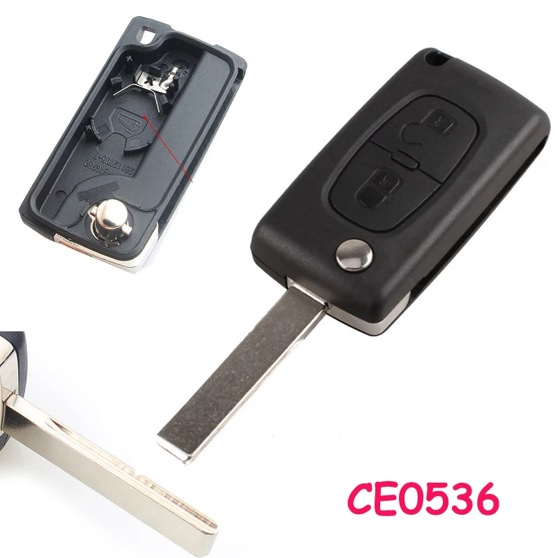 Чехол для автомобильного ключа с 2 кнопками чехол дистанционного Peugeot Citroen 307 407 C2 C3