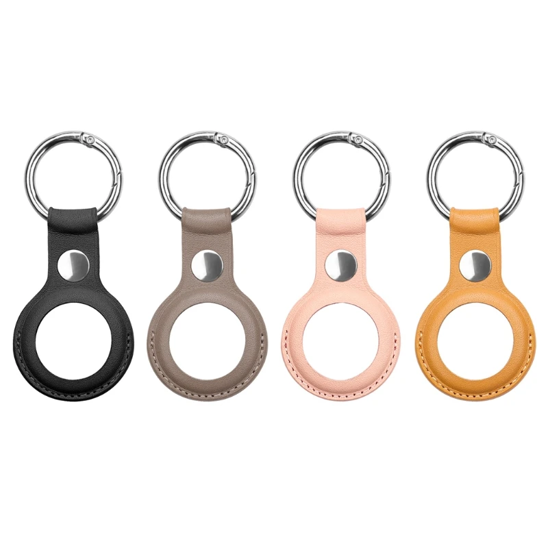 

Protective Cover Shockproof PU Leather Case Shell Location Tracker Protector for AirTags Bluetooth Tracker Accessories