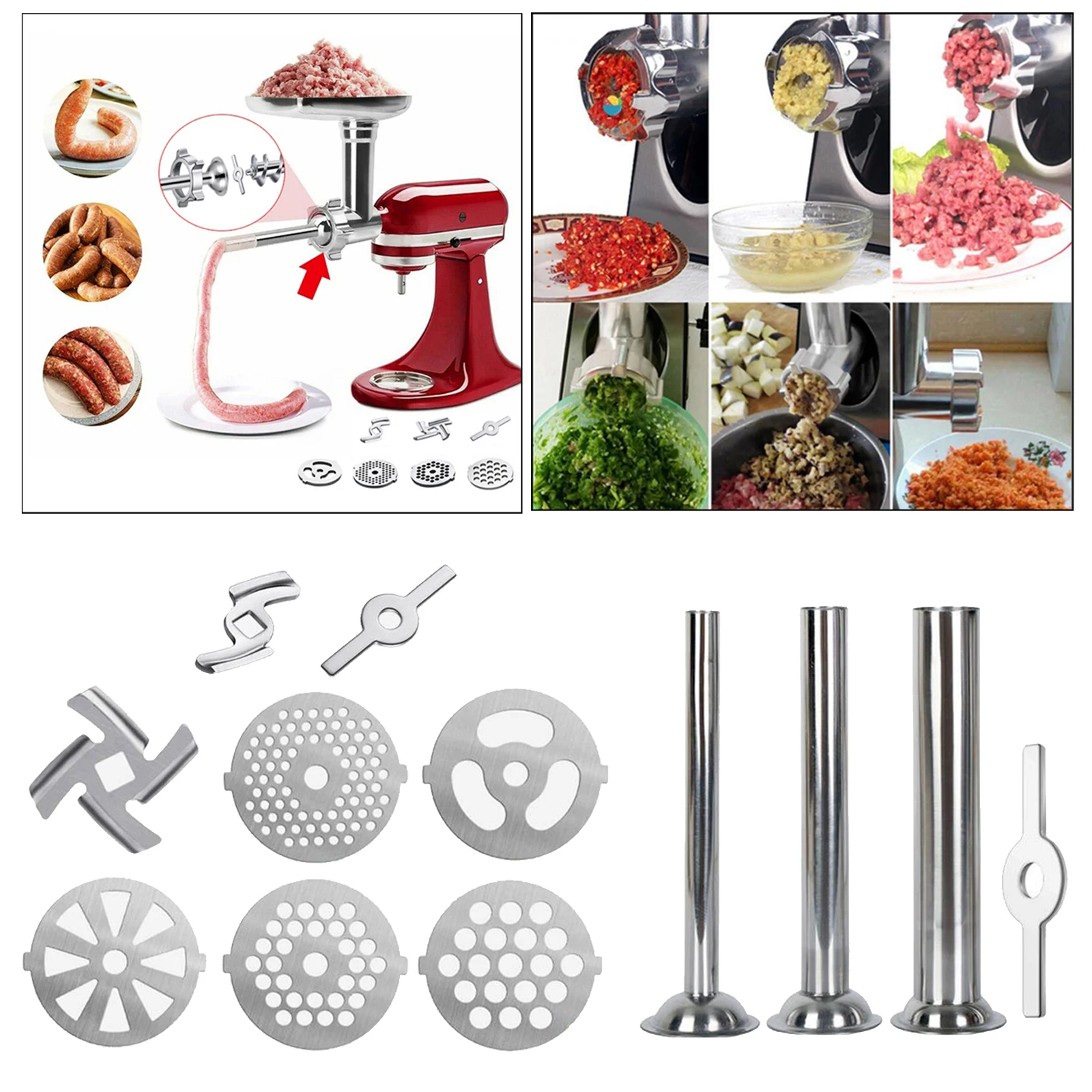 Лезвие для измельчения колбасы сменные трубы 8 шт./3 шт. | Спорт и развлечения