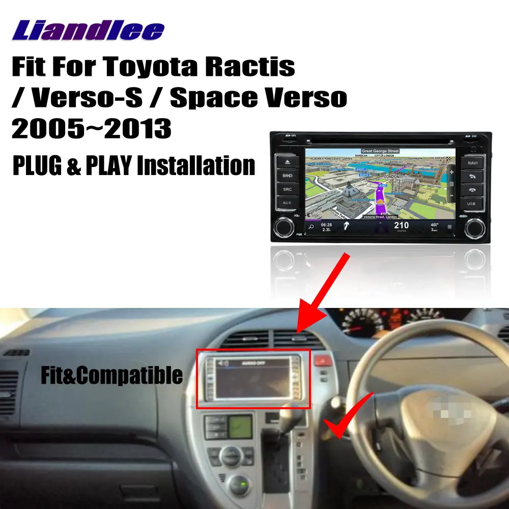 Liandlee для Toyota Ractis / Verso S Space 2005 ~ 2013 Android автомобильный радиоприемник DVD плеер GPS