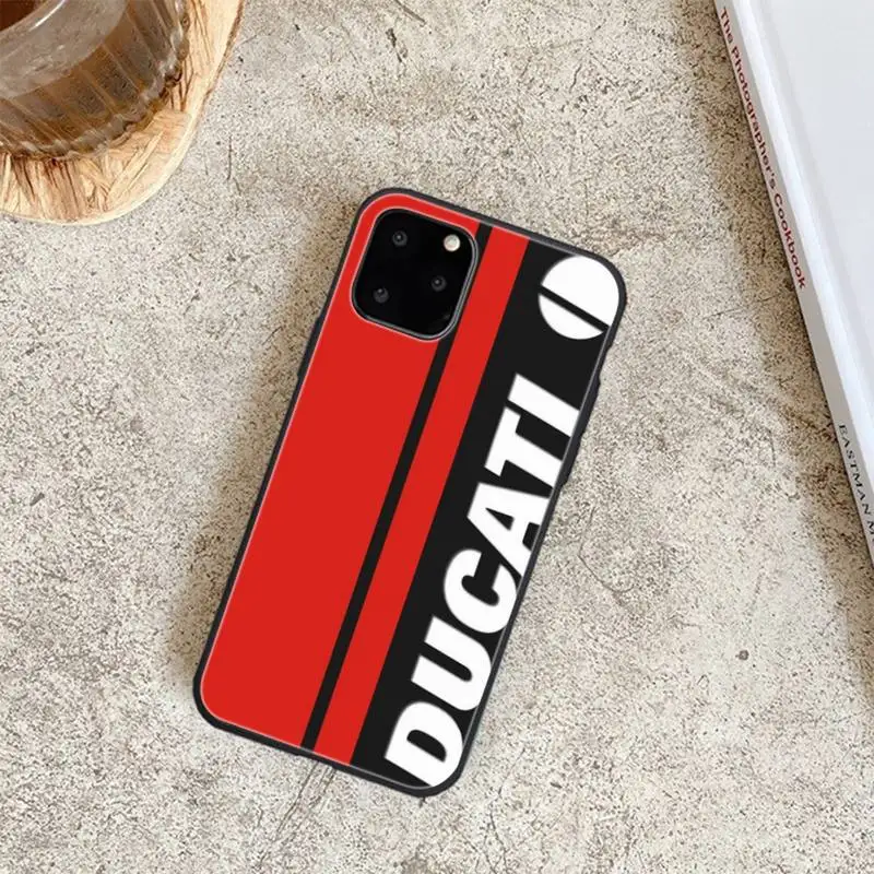 

Famous Motorcycle Ducati Black Soft Phone Case For Iphone 6 6s 7 8 Plus XR X XS XSmax 11 12 Pro Mini Max