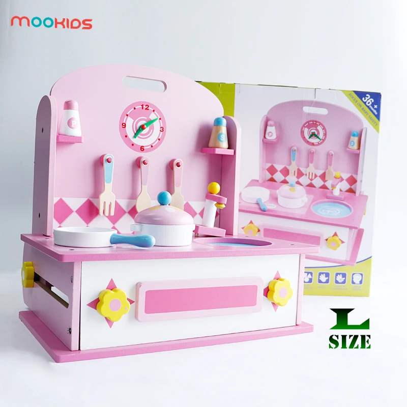 Mookids принцесса развивающие игрушки девочка туалетный столик набор игровой домик дерево Моделирование туалетный столик кухня взаимодействие