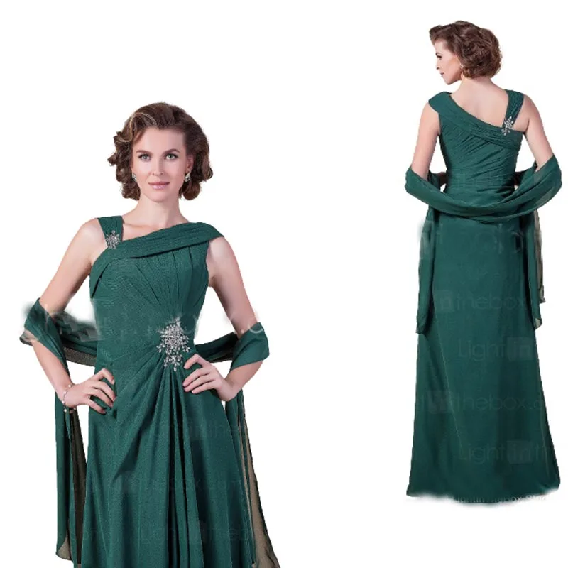 

New a-line strapless hem length Chiffon Mother of-the Bride Dress M-002