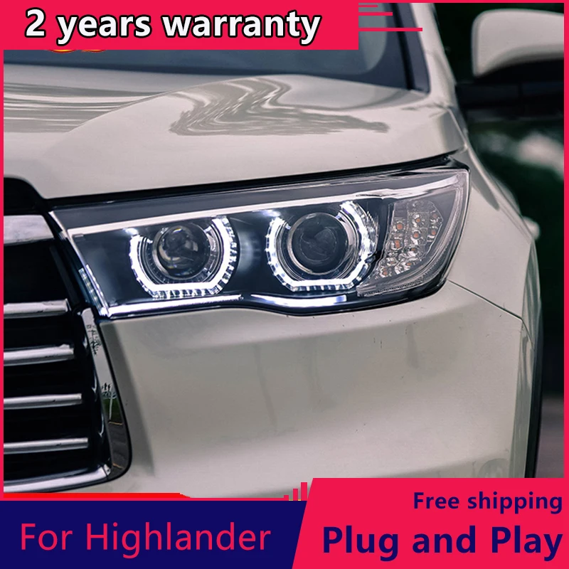 

For Toyota Highlander Headlight For Highlander Headlight 2015-2018 Kluger LED Headlight DRL Bi Xenon Lens High Low Beam Parking