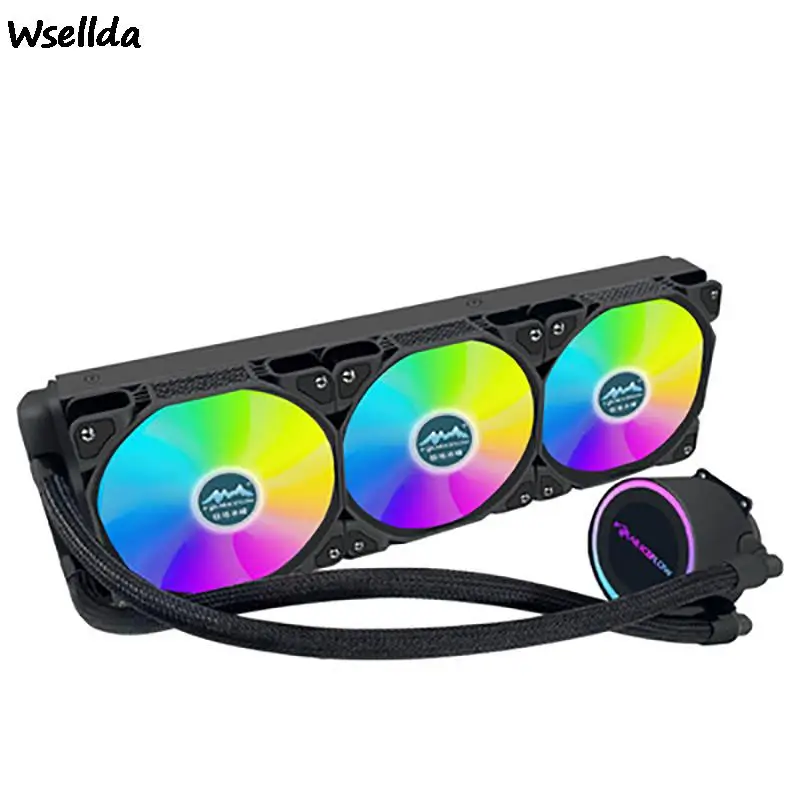 120 240 360mm CPU Integrated Water-cooled Radiator Fan Computer Desktop Silent Pure Copper Base Watercooled PC | Компьютеры и офис