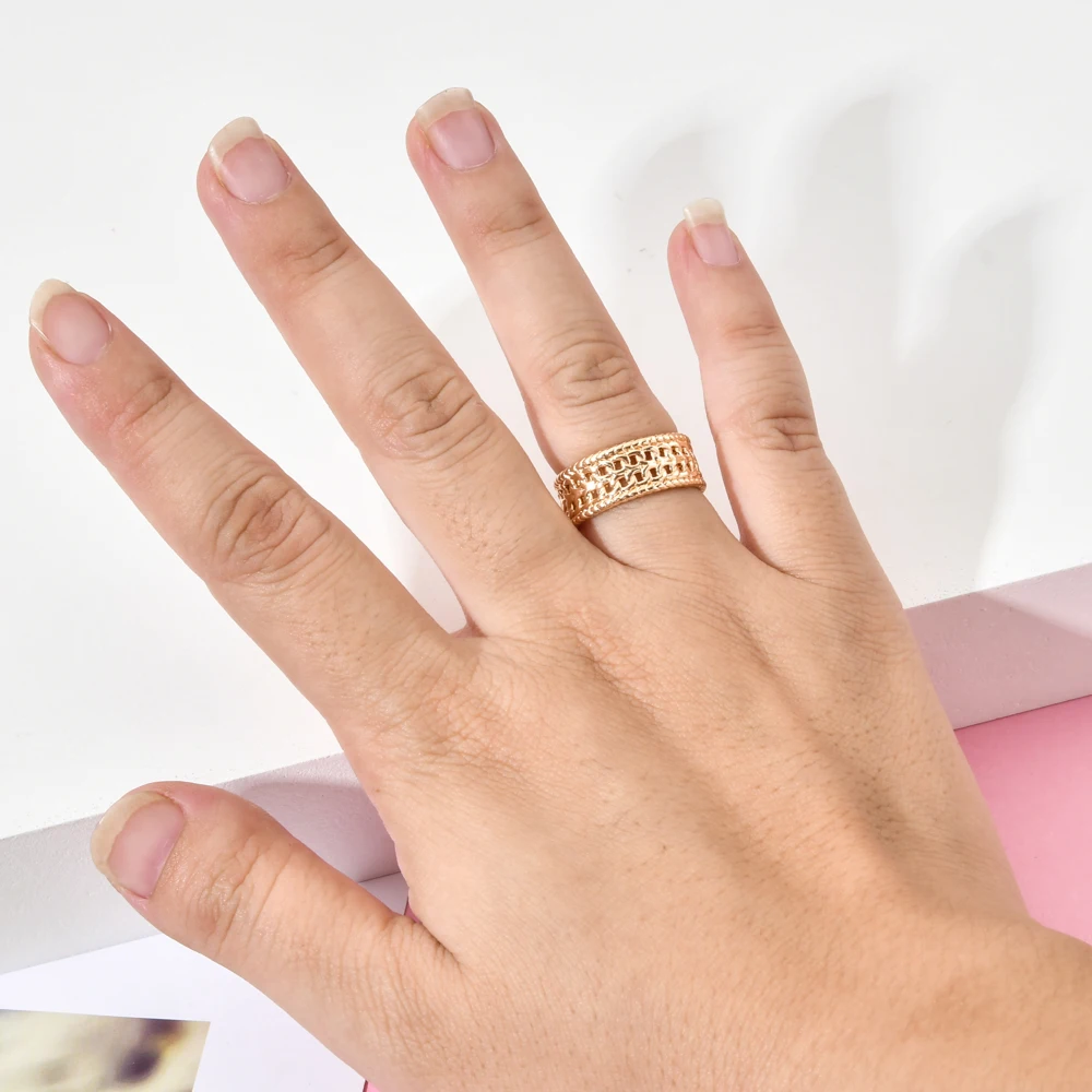 2020 Новая мода темперамент покрытием золотого открытие завод обручальное кольцо