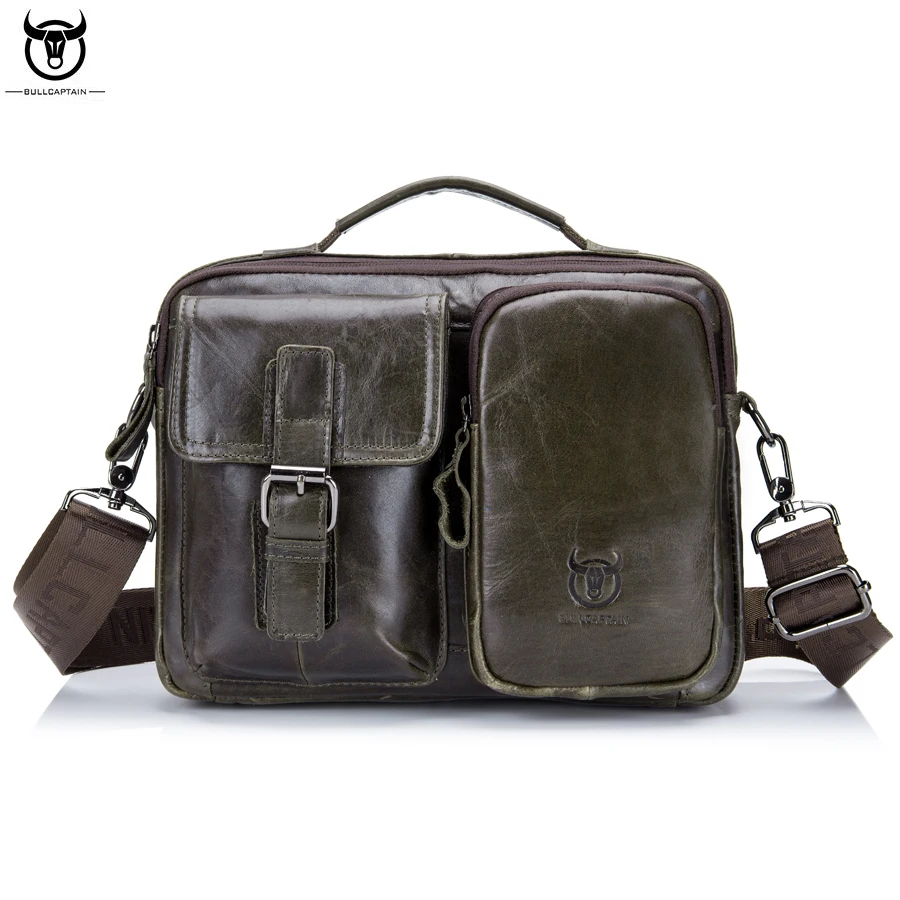 Мужская сумка через плечо BULL CAPTAIN сумка-мессенджер из натуральной воловьей кожи с