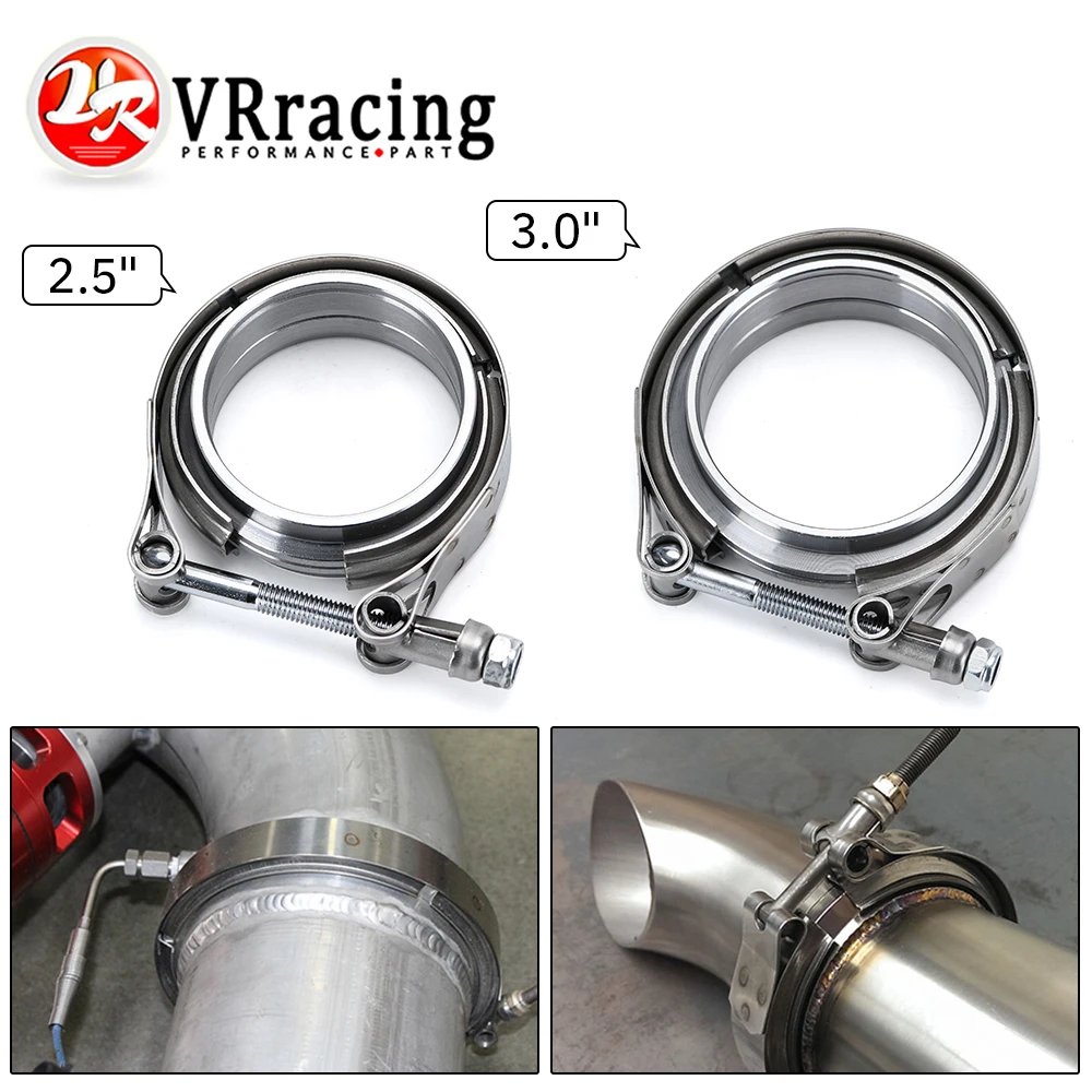 

VR - V Band Exhaust Clamp 2.5 inch 3 inch 63mm 76mm Exhaust Male And Female Flange Vband Clamp V-Band Muffler Clamp