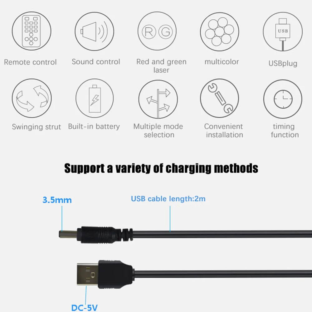 Многорежимный автомобиля Звездное светильник USB проекции декоративный пульт