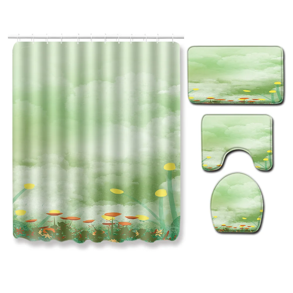 Набор ковриков для ванной и душа Zeegle моющиеся противоскользящие пылезащитные |