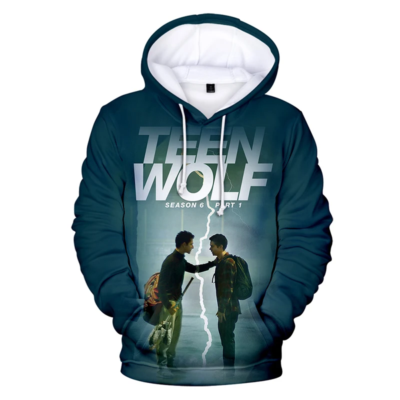 

Прочный чехол Teen Wolf - 3d печати с капюшоном на каждый день для мужчин для женщин, одежда для детей, топ с длинными рукавами и карманами, в стиле ...