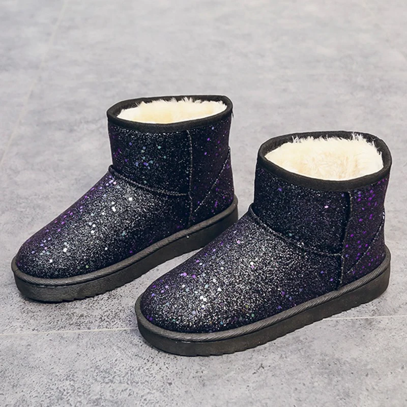 Rimocy/женская зимняя обувь коллекция 2019 года модные блестящие зимние ботинки