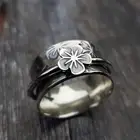 Винтажные женские обручальные кольца кольцо Цветок с женские кольца на палец для девочек модные вечерние свадебные украшения подарок на день Святого Валентина