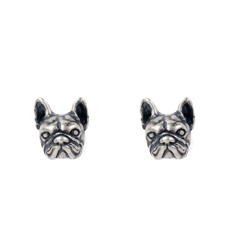 

HelloLook 925 Sterling Silver Cartoon Animal Bulldog Earrings Jewelry Hypoallergenic Cute Puppy Earring