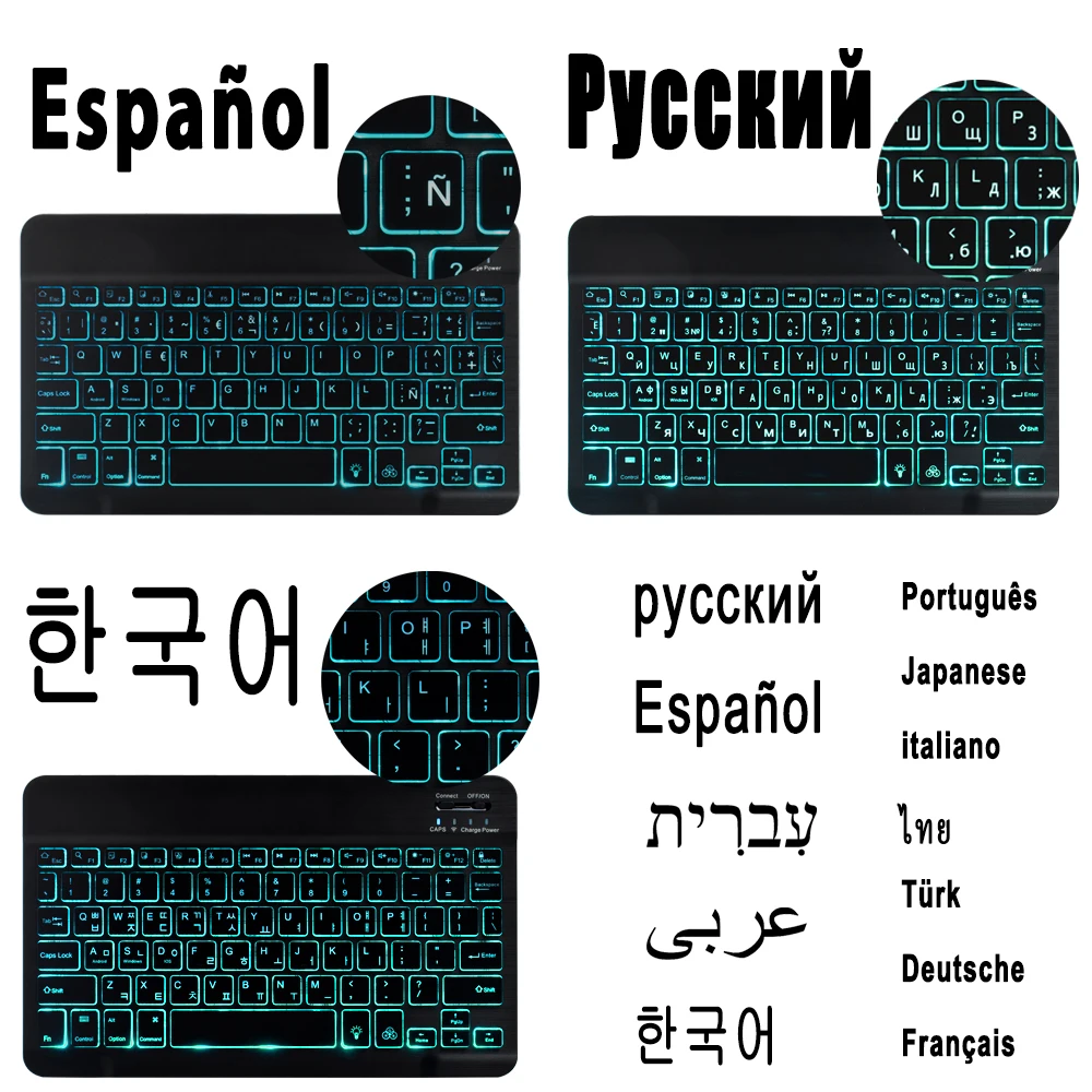 light backlit keyboard case for samsung galaxy tab a7 s6 lite a6 a 10 1 2016 2019 10 4 s7 10 1 s5e russian spanish keyboard free global shipping