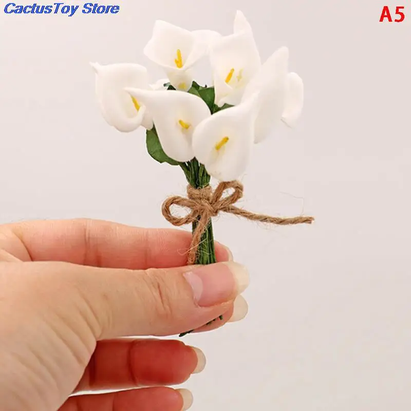 Букет подсолнухов ручной работы Калла кукла &quotЛили&quot Декор фиолетовая лаванда