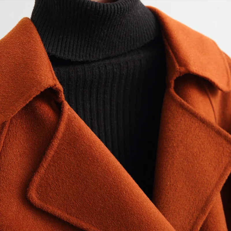 Женская шерстяная куртка KMETRAM зимнее приталенное пальто с поясом и куртки для