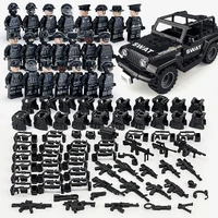 22 pcs military wars assembled building blocks special forces soldiers bricks minifigures guns weapons compatible brick toys